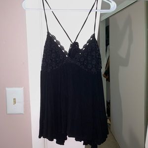 BP Black Floral Lace Tank
